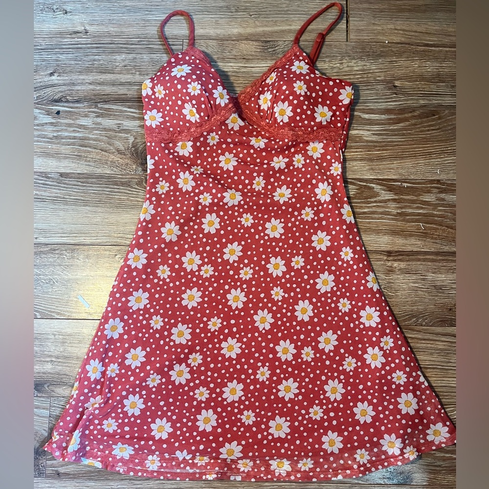 Maroon Daisy Sundress